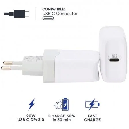 Myway Cargador de Pared MWACC0005 20W USB-C Blanco